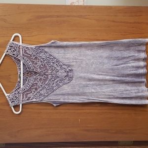 Buckle Lavender Washed Look Tank XL